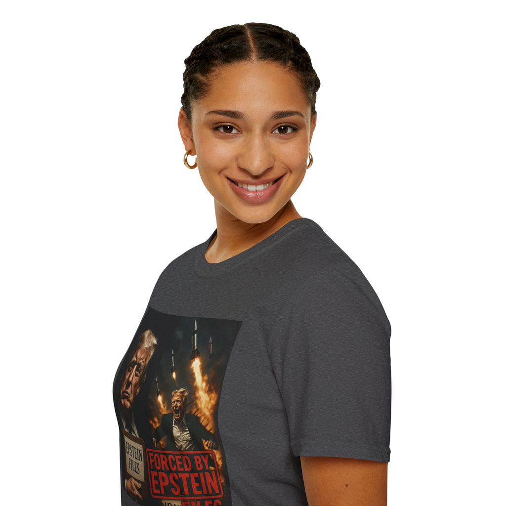 Funny Trump-Epstein T-Shirt Conspiracy Theory Unique Unisex Softstyle Tshirt