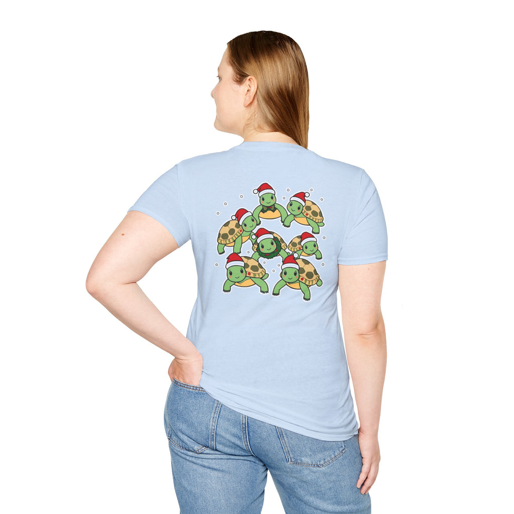 Christmas Turtles Family T-Shirt | Cute Cartoon Unique Holiday Design Gift Shirt