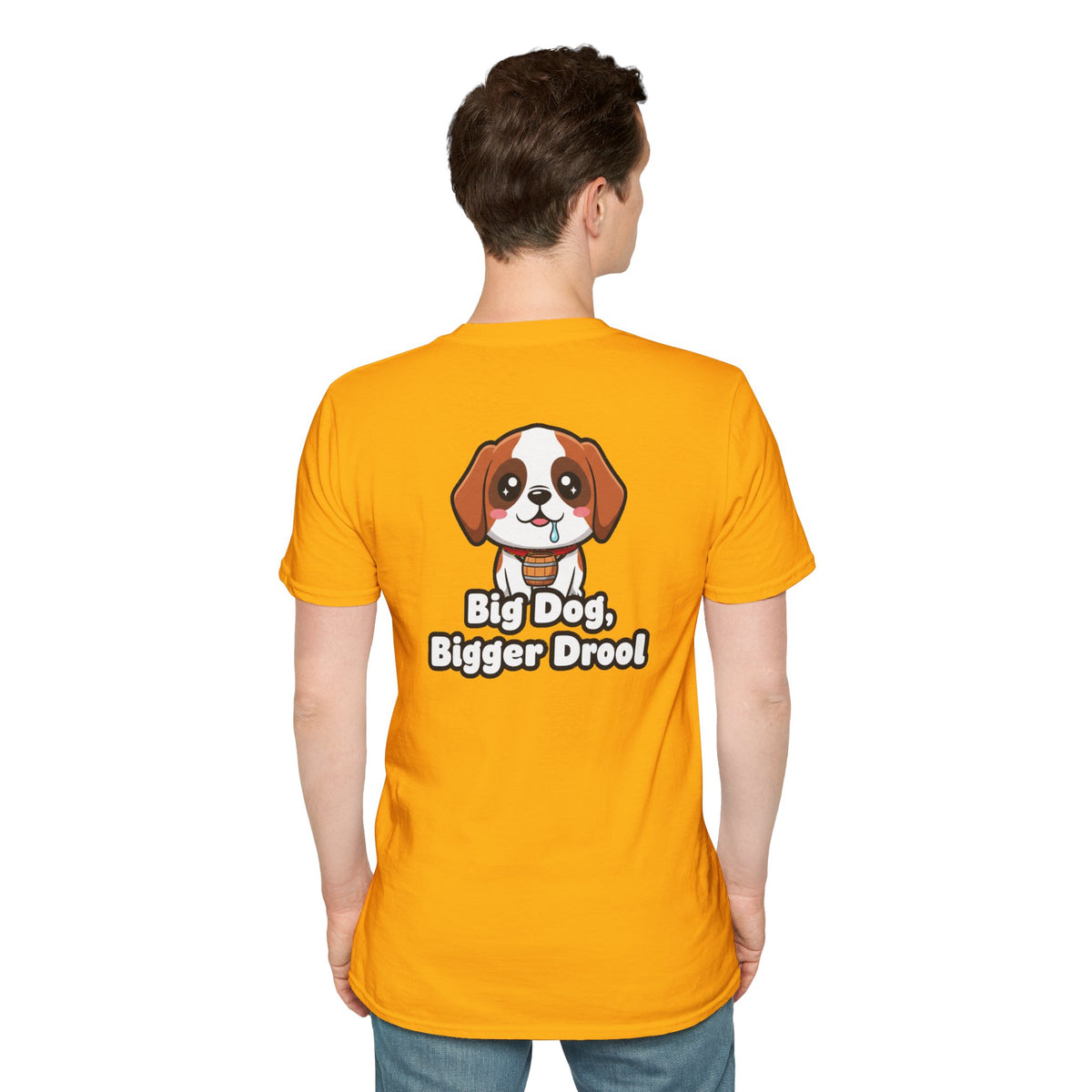 Cute Saint Bernard Shirt Big Dog, Bigger Drool Funny Dog Lover Unisex Softstyle Tee Gift