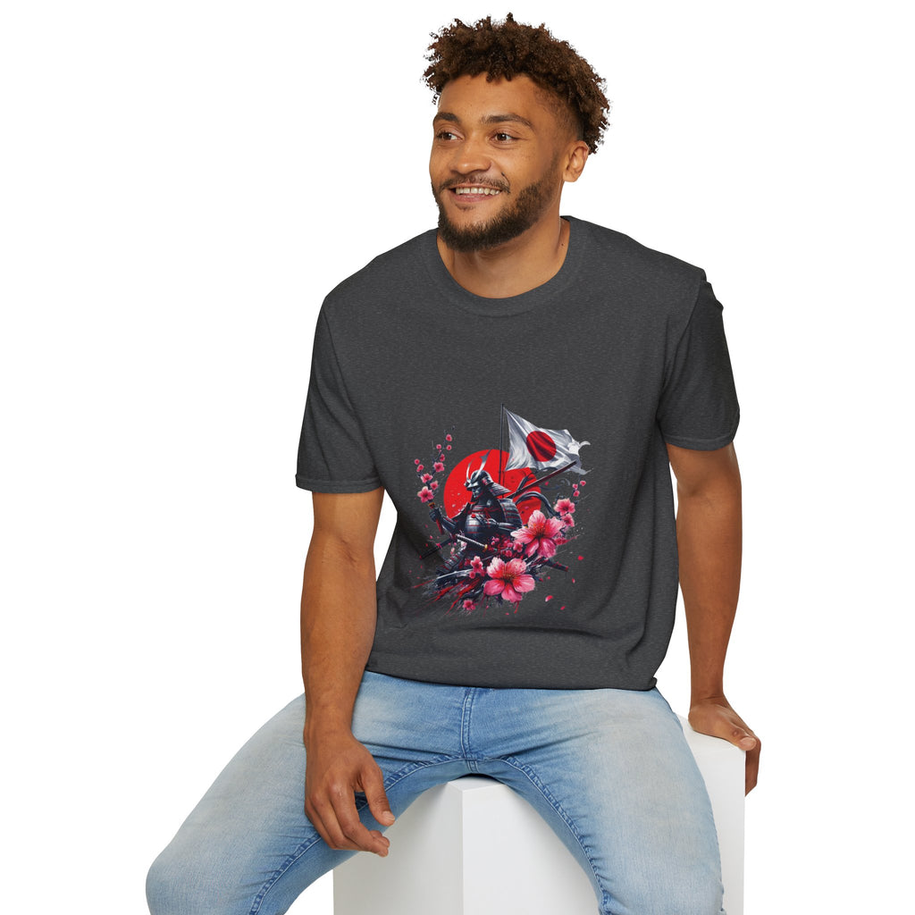 Japan Unisex Softstyle T-Shirt Japanese Art Sakura Samurai Cotton Gift Unique