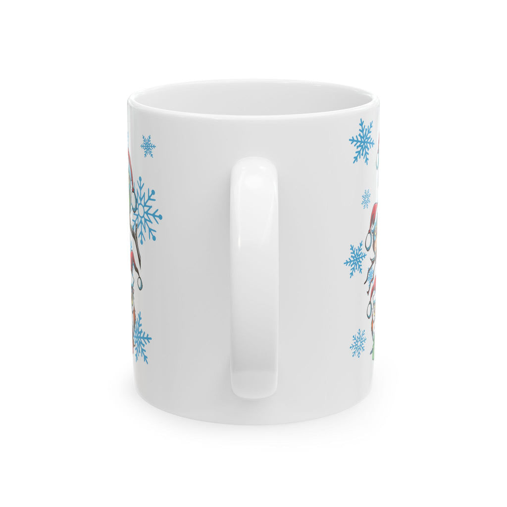 Christmas Mug Owl Mug Unique Funny Mug Ceramic Cute Coffee Cup Holiday Mug Gift