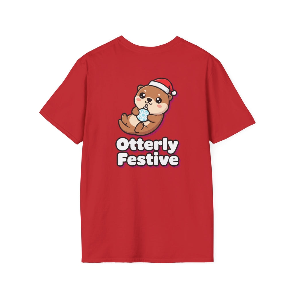 Cute Christmas Shirt Otterly Festive Funny Animal Unisex Softstyle Tee Christmas Gift