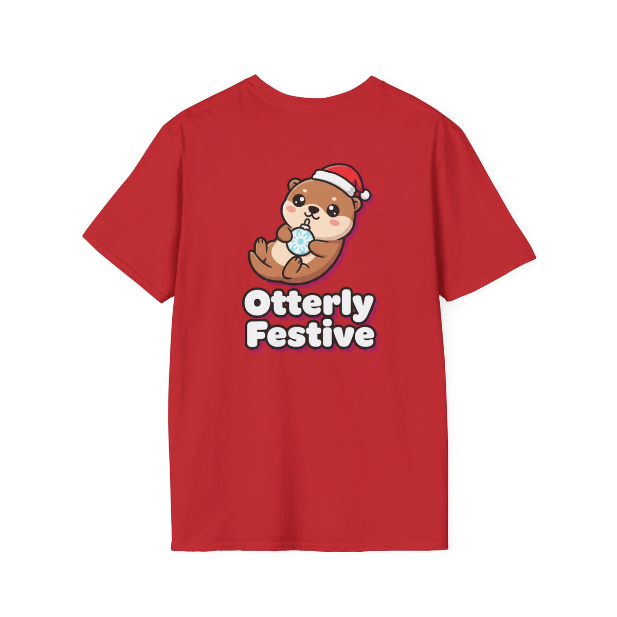 Cute Christmas Shirt Otterly Festive Funny Animal Unisex Softstyle Tee Christmas Gift