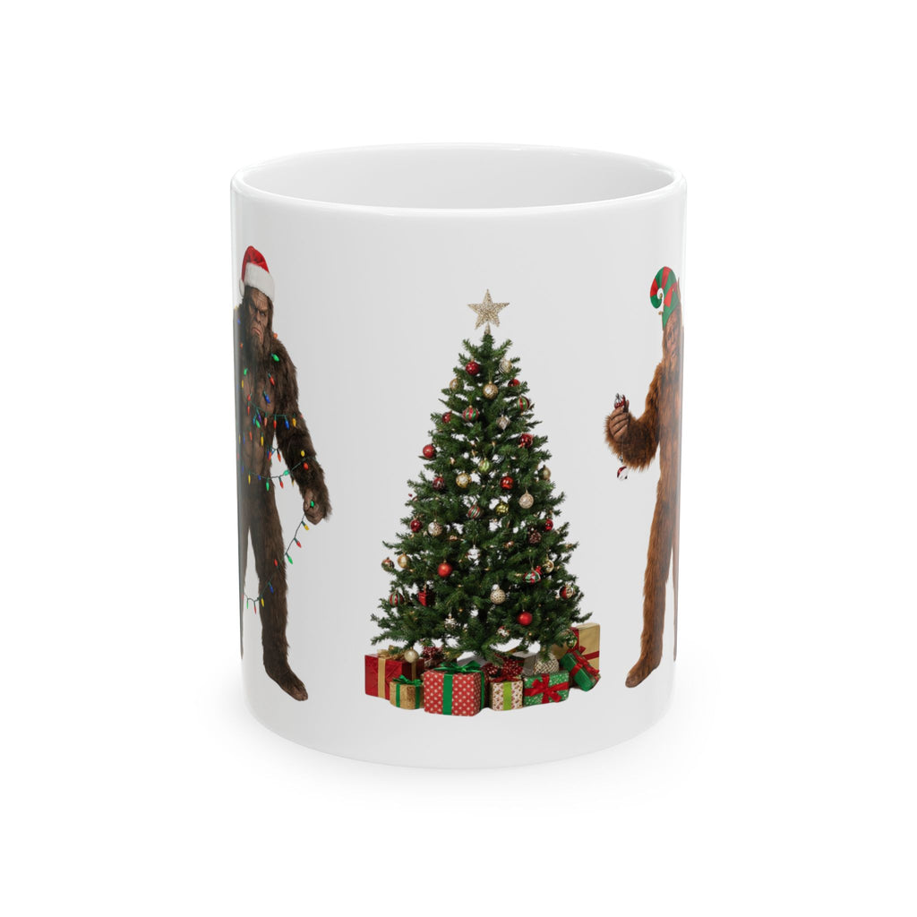 Christmas Funny Bigfoot Sasquatch Yeti Ceramic Mug Unique Gift Tea Coffee Cup