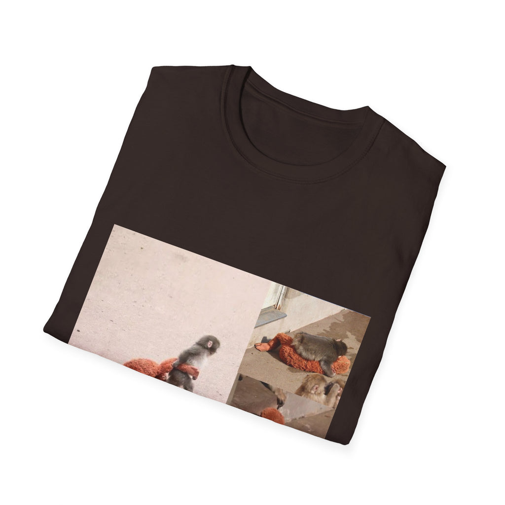Funny Punch Monkey Viral Animal Tshirt Cute Trendy Unisex Softstyle T-Shirt Gift