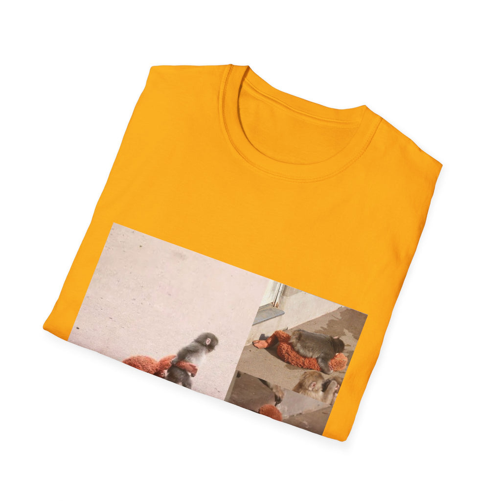 Funny Punch Monkey Viral Animal Tshirt Cute Trendy Unisex Softstyle T-Shirt Gift