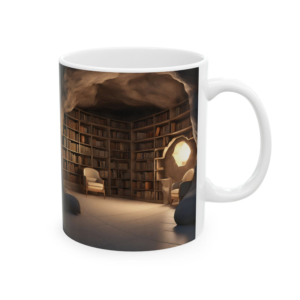 3D Bookshelf Mug Creative Space Design Mugs Ceramic Coffee Mug for Library Wall