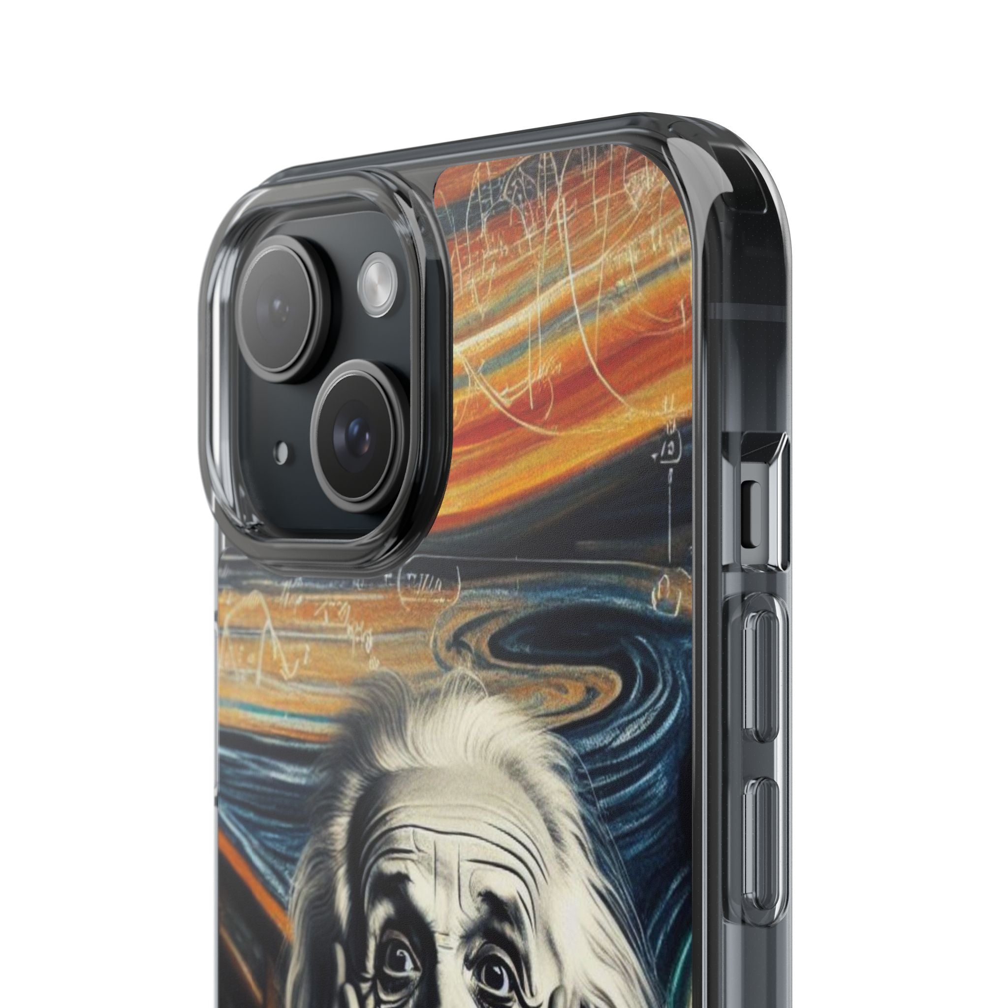 Funny Einstein Clear Phone Cases Edvard Munch Scream Unique iPhone Samsung Cases
