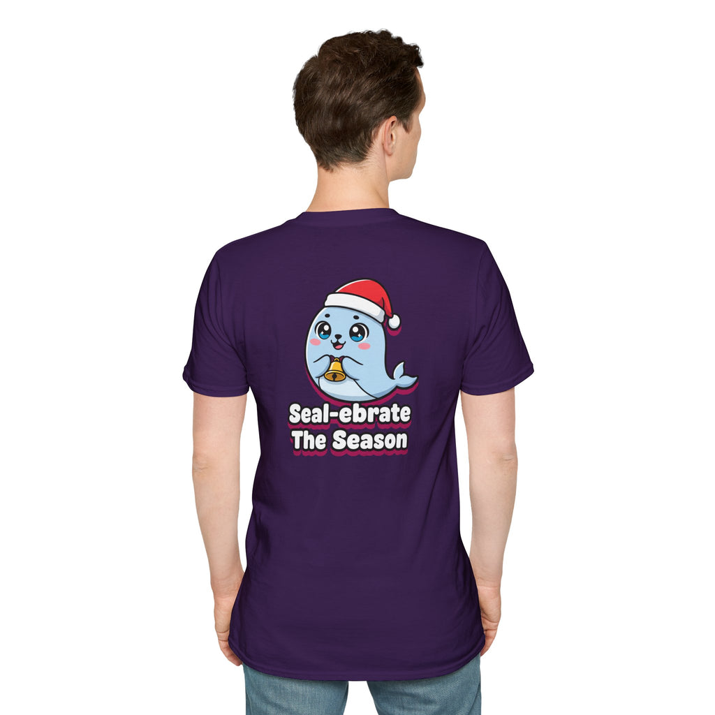 Cute Christmas Shirt Sealebrate The Season Funny Animal Unisex Softstyle Tee Christmas Gift