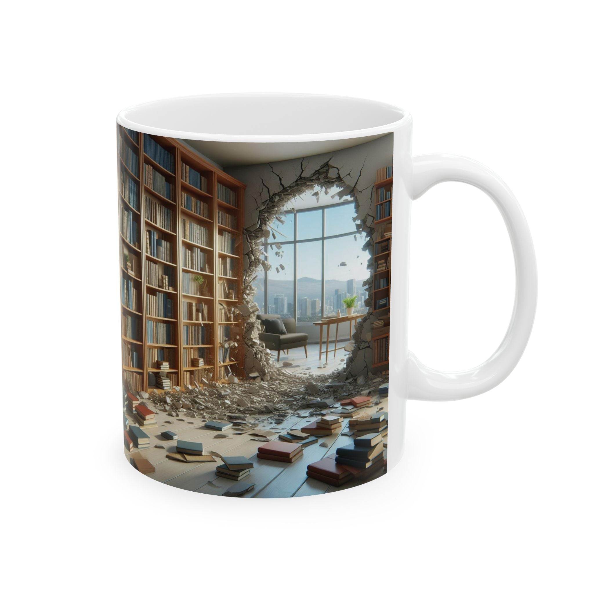 3D Library Bookshelf Mug Ceramic Mug Book Lovers Coffee Mug Gifts Funny Mug Cup 2026 Gift for dad mom