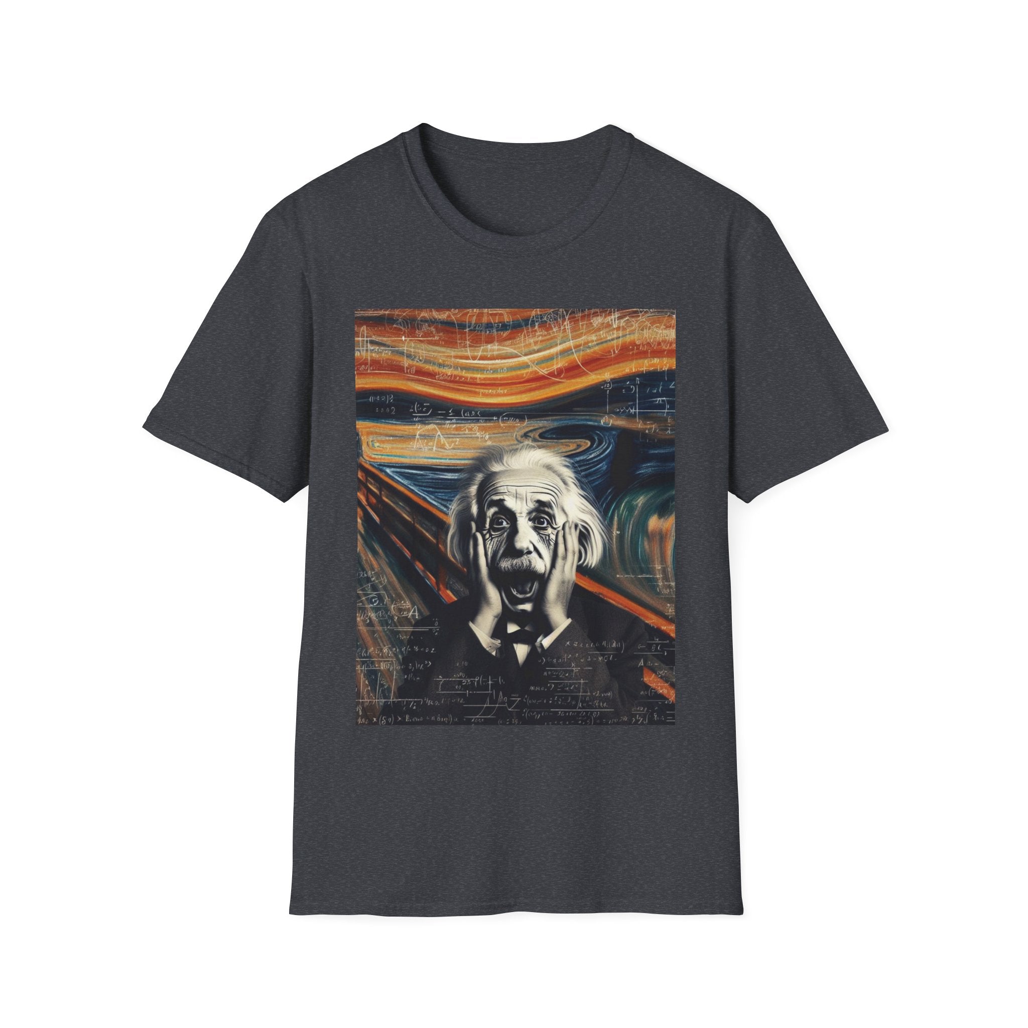 Funny Einstein Unisex Softstyle T-Shirt Edvard Munch Scream Cotton Gift Men Lady