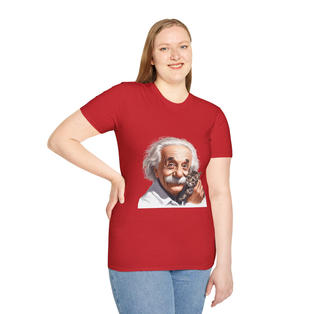 Funny Albert Einstein T-Shirt Unisex Softstyle T-Shirt Cotton Unique Gift German