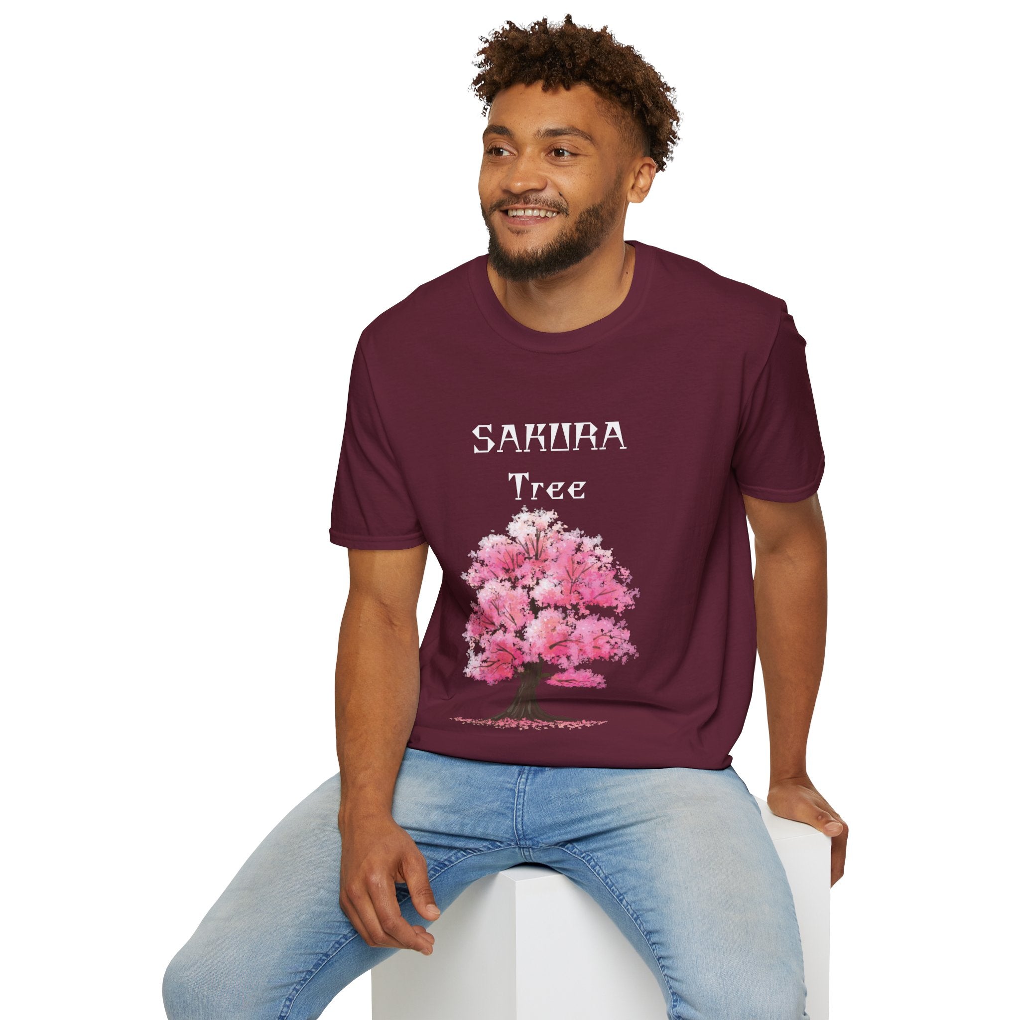 Sakura T-Shirt Japanese Art Shirt Unisex Softstyle Cherry Blossom Flower T-shirt