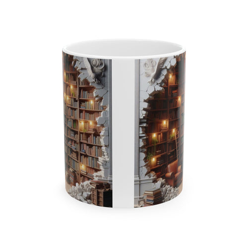3D Bookshelf Mug-Library Book Shelf Mugs Book Lover Ceramic Mug Shelf Cup Gifts