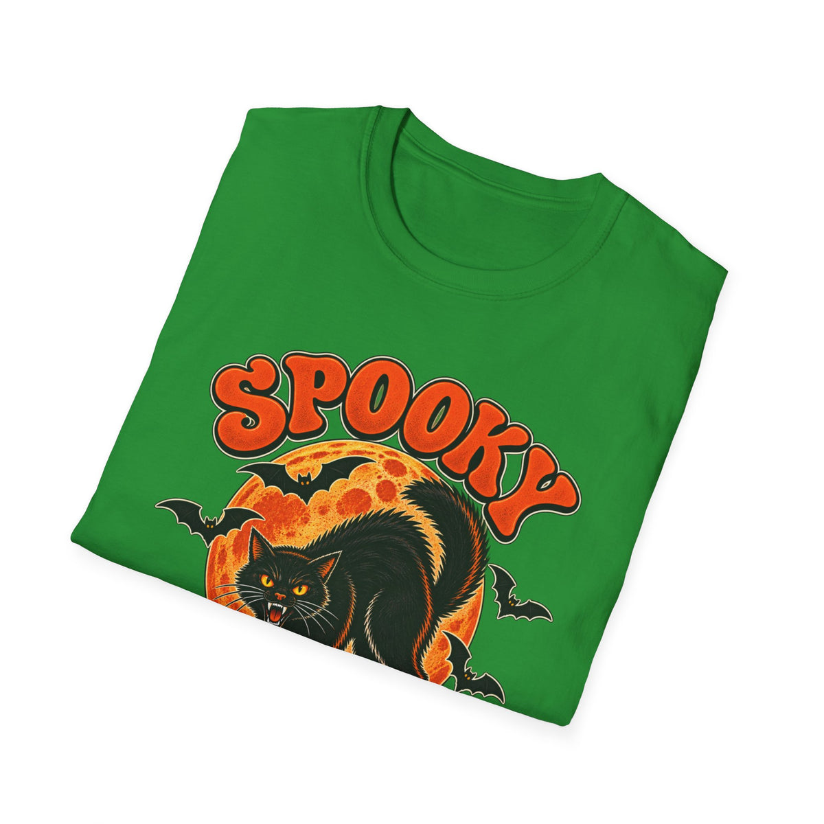 Retro Black Cat Halloween Shirt | Vintage Spooky Season Graphic Tee | Womens Halloween T-Shirt