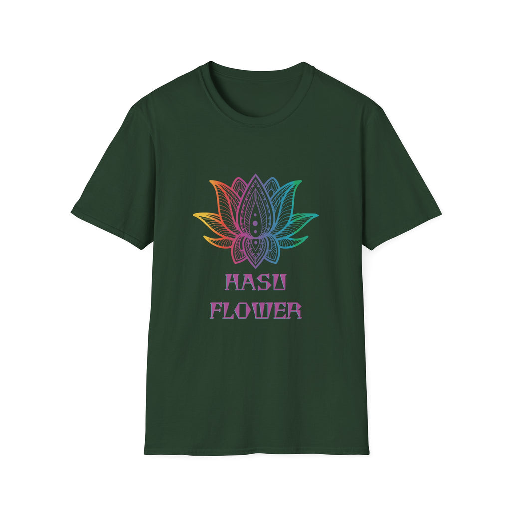 Hasu Japanese Art Shirt Unisex Softstyle Lotus Flower T-shirt Japan Flower Gift