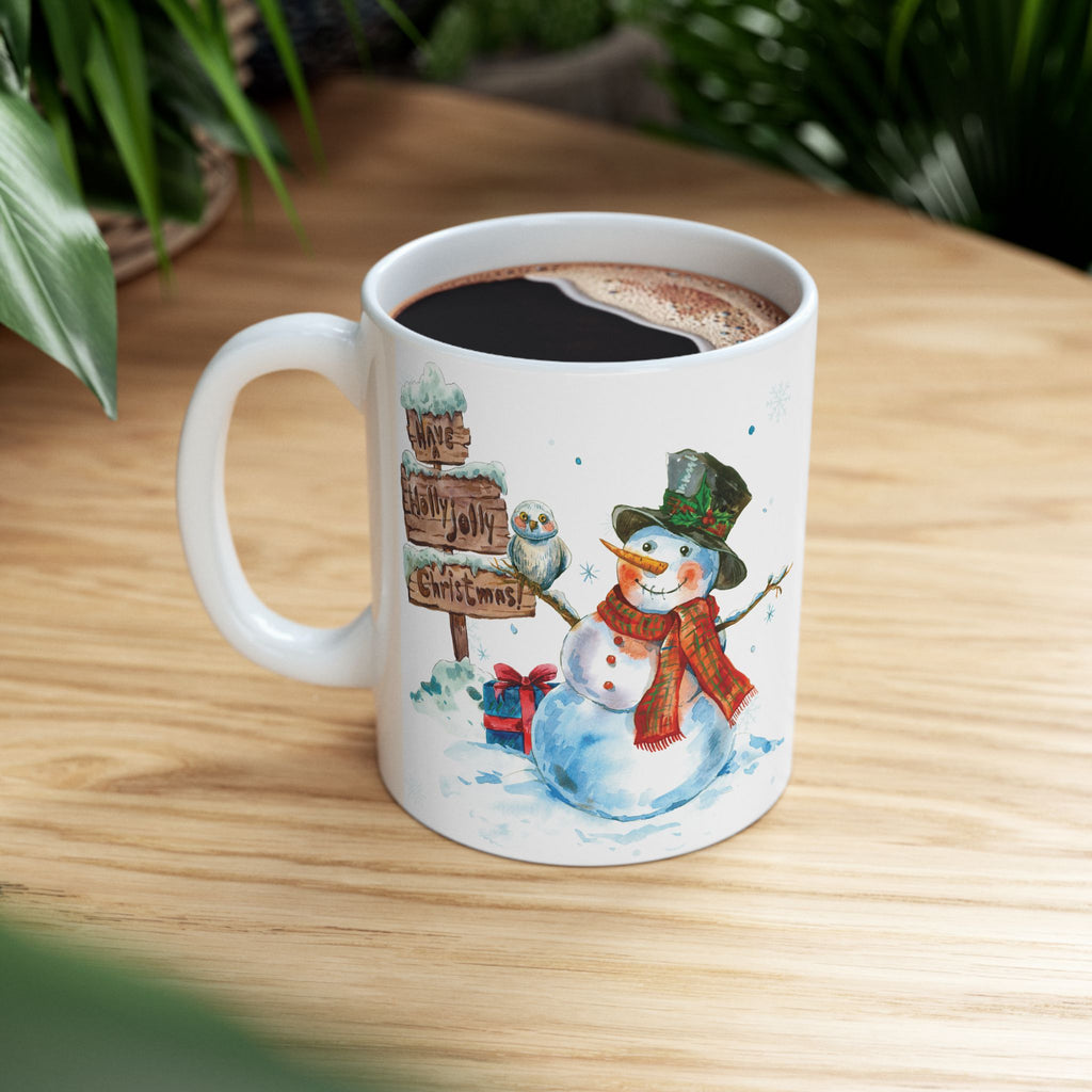 Christmas Mug Snowman Mug Funny Mug Ceramic Coffee Mug Tea Cup Cute Gift Frosty 11oz
