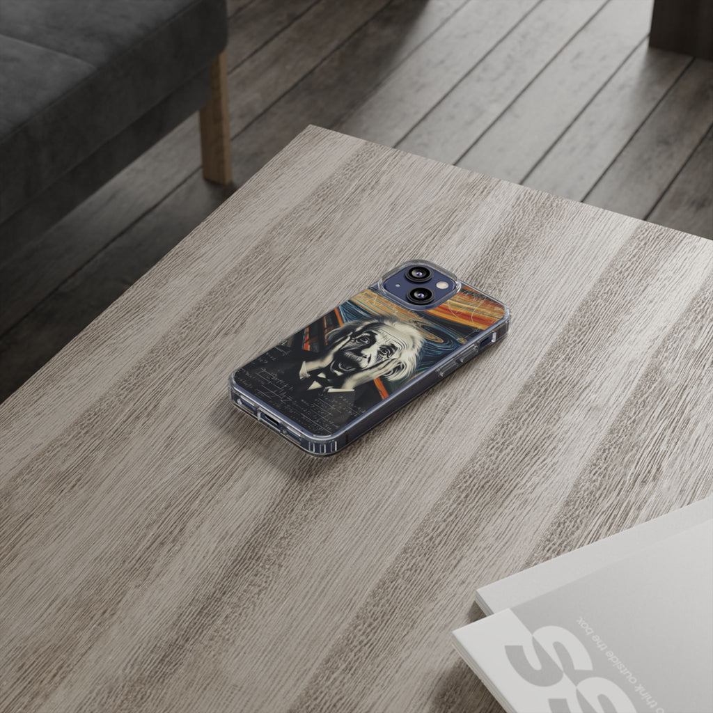 Funny Einstein Clear Phone Cases Edvard Munch Scream Unique iPhone Samsung Cases