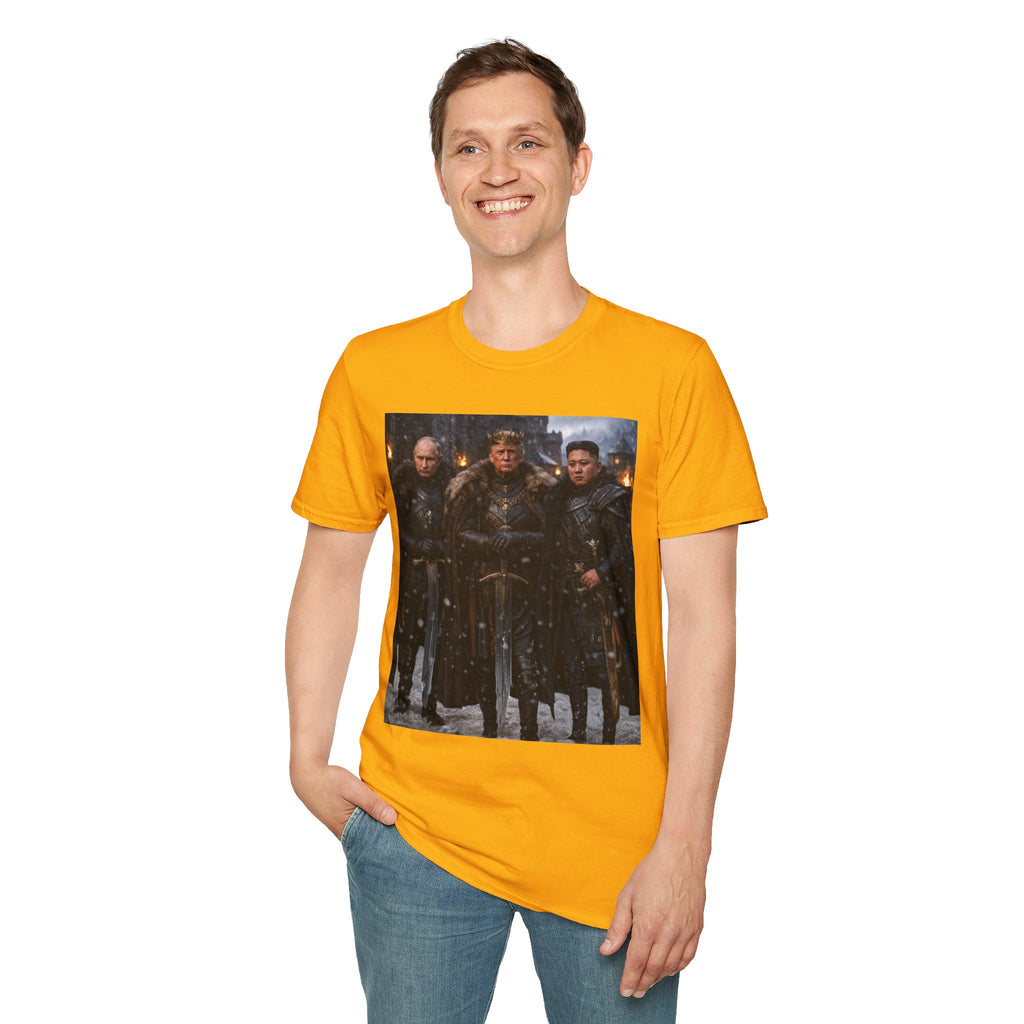 Funny Trump Putin Kim Jong Unique T-Shirt Artwork Throne Unisex Softstyle Tshirt