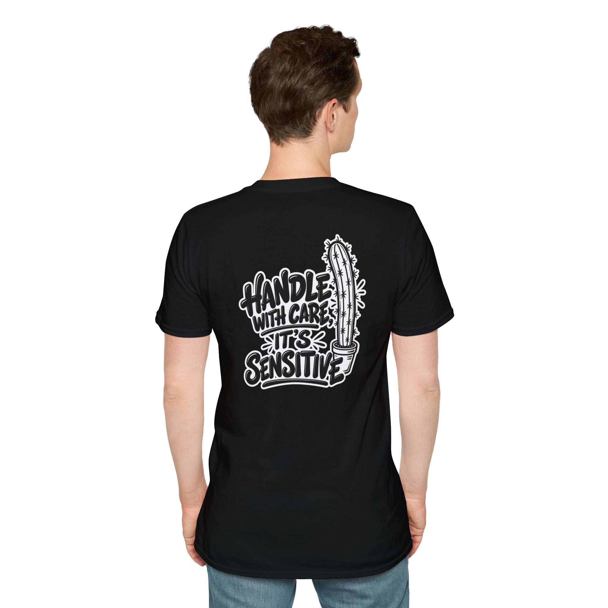 Handle With Care It's Sensitive funny cactus plant shirt