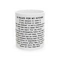 12 Rules for My Kitchen Mug — Funny Cooking Humor Coffee Cup Gift Gift for Mom Ceramic Mug 11oz 15oz