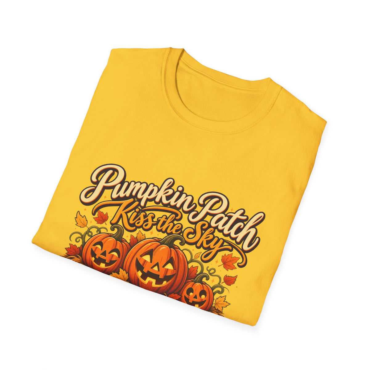 Pumpkin Patch Kiss the Sky Shirt | Cute Fall Jack-O'-Lantern Graphic Tee | Womens Halloween T-Shirt
