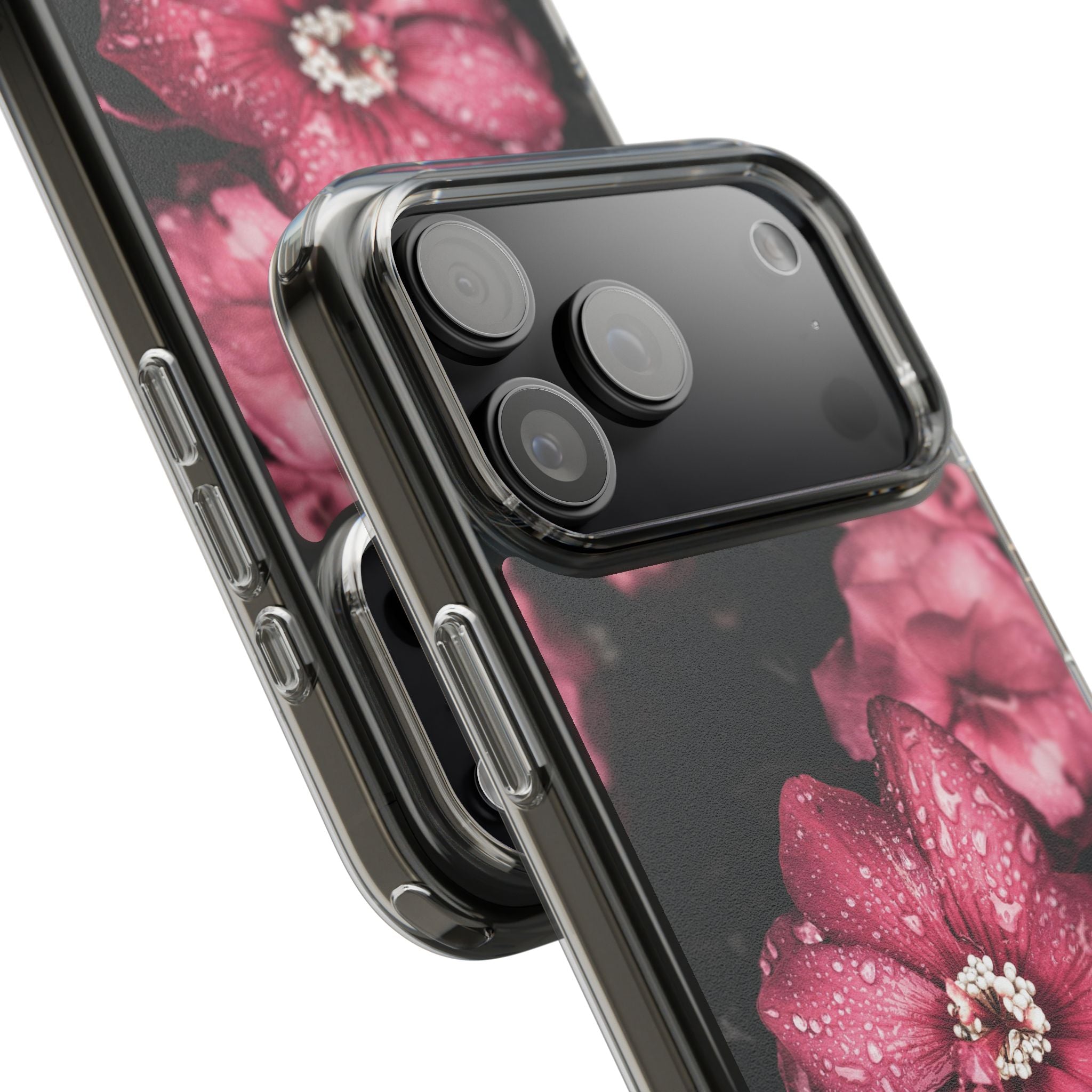 Pink Flowers Clear Cases iPhone Case Samsung Phone Case Unique Gift Cute Phone Cover Unique iPhone 17 Pro Max Phone Case