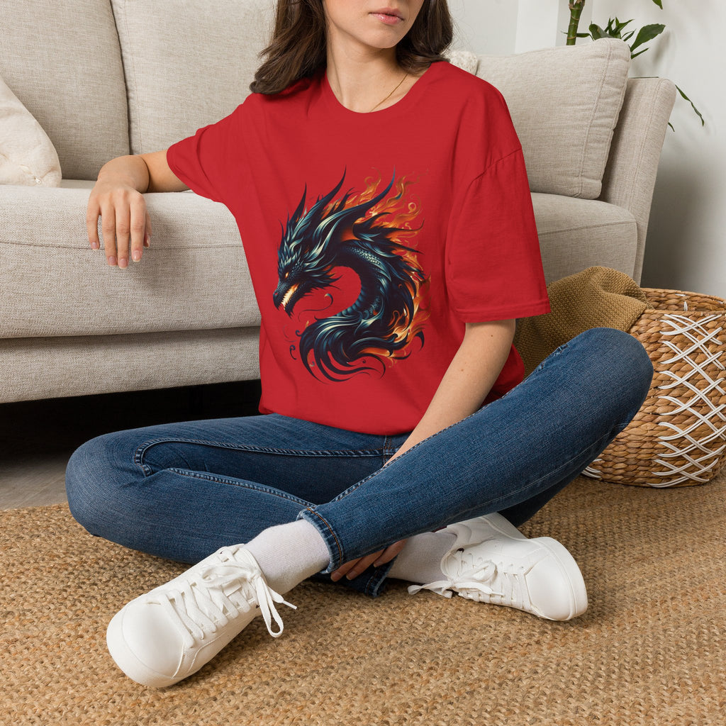 Dragon T-shirt Mens Graphic Tee Clothing Apparel Chinese Symbol Unisex Softstyle