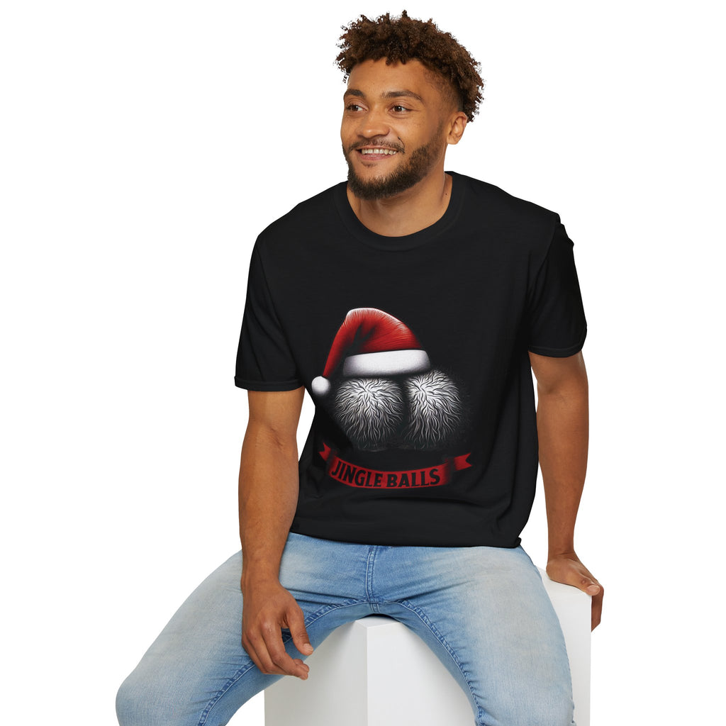 Tshirt Jingle Balls Funny Christmas T-Shirt Xmas Gift Tops Unisex Softstyle 2027