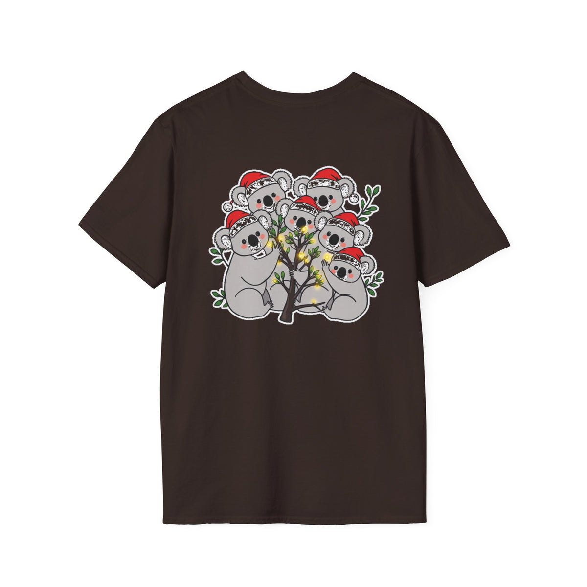 Cute Christmas Koalas Shirt Funny Santa Hat Unisex Softstyle Tee Unique Shirt Gift