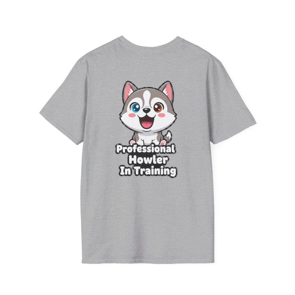 Cute Husky Shirt Professional Howler In Training Funny Dog Lover Unisex Softstyle Tee Gift