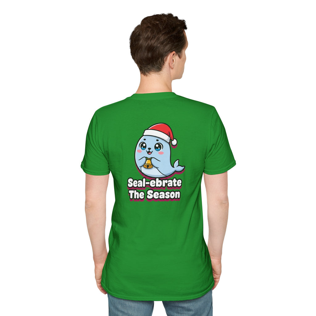 Cute Christmas Shirt Sealebrate The Season Funny Animal Unisex Softstyle Tee Christmas Gift