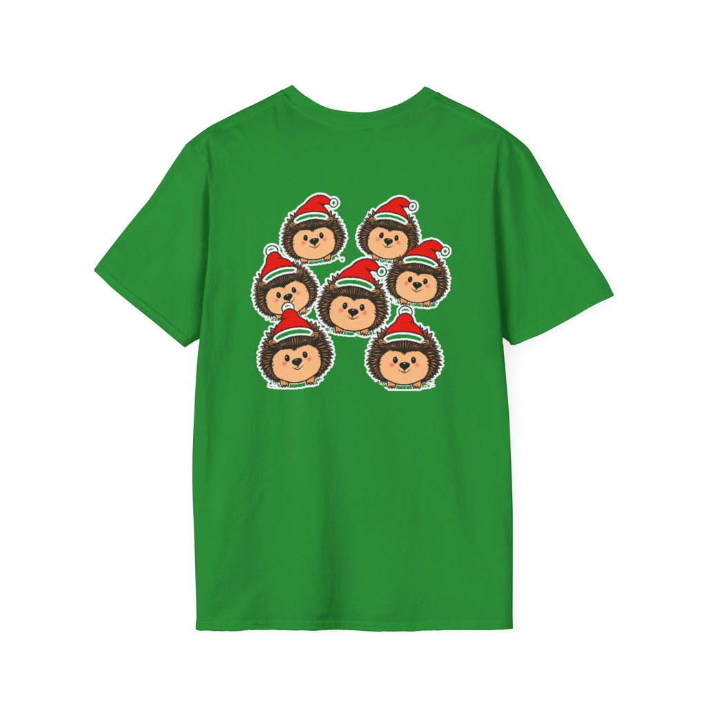 Christmas Hedgehogs Family T-Shirt | Cute Cartoon Holiday Design Unique Holiday Gift Shirt