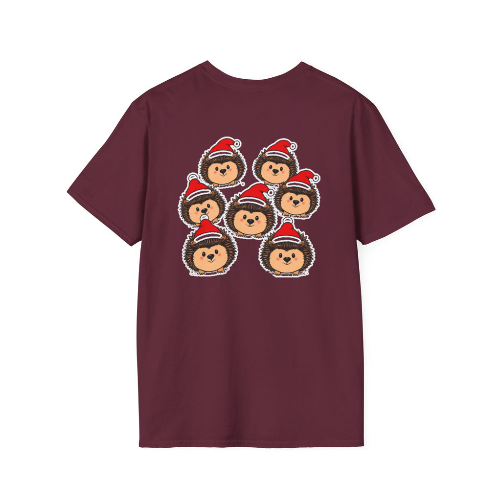 Christmas Hedgehogs Family T-Shirt | Cute Cartoon Holiday Design Unique Holiday Gift Shirt
