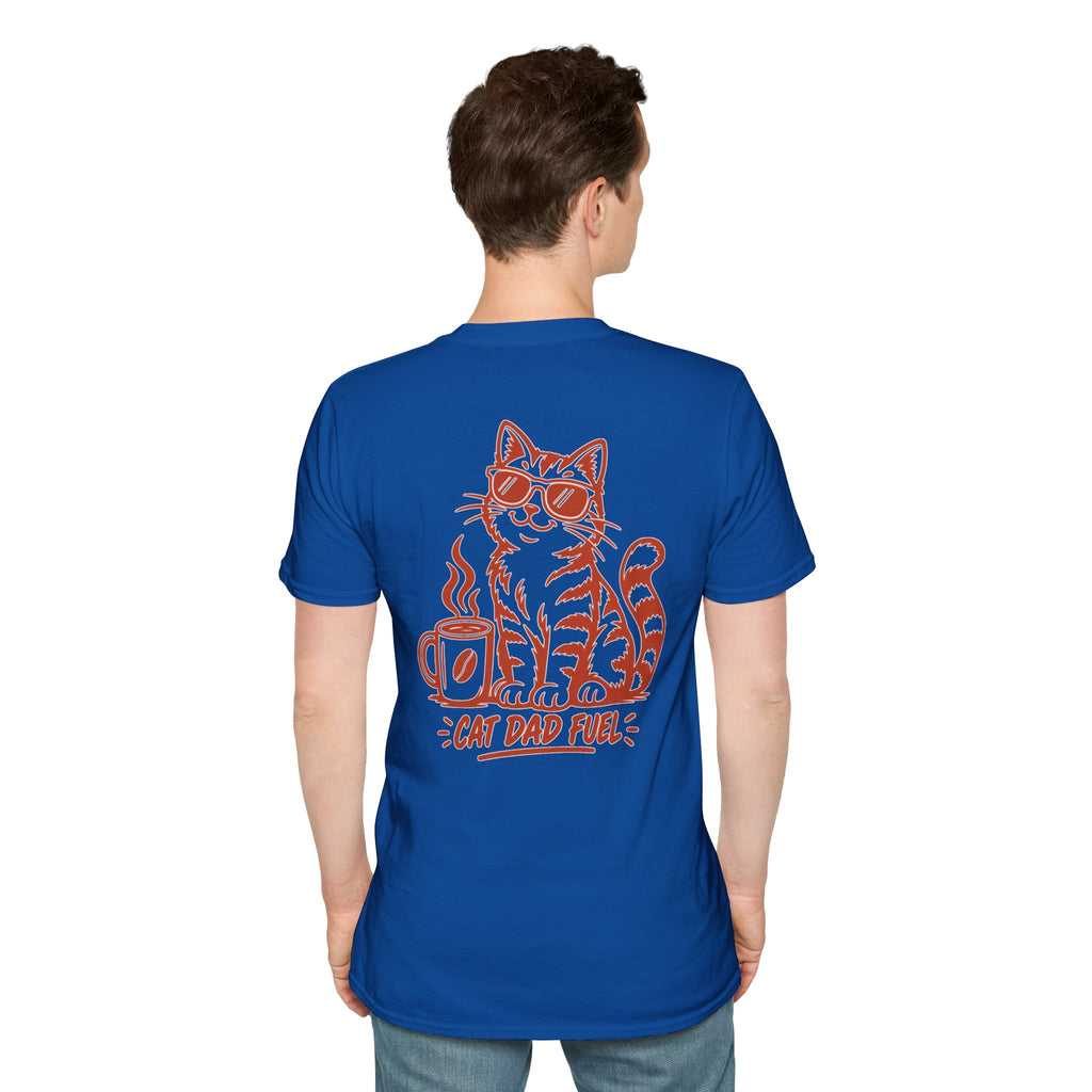 Cat Dad Shirt Cat Dad Fuel Funny Coffee Cat Lover Graphic Tee Unique Gift Funny Tshirt