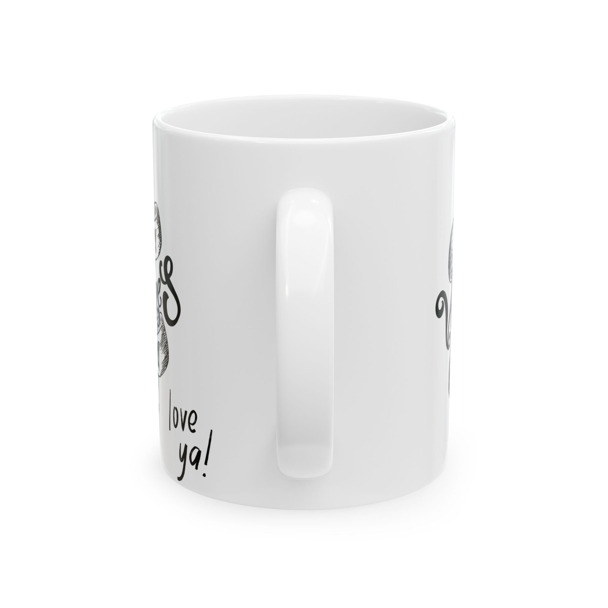 Happy Valentine's Day Mug Love You Heart Unique Ceramic Mug Tea Coffee Cup Gift 11oz