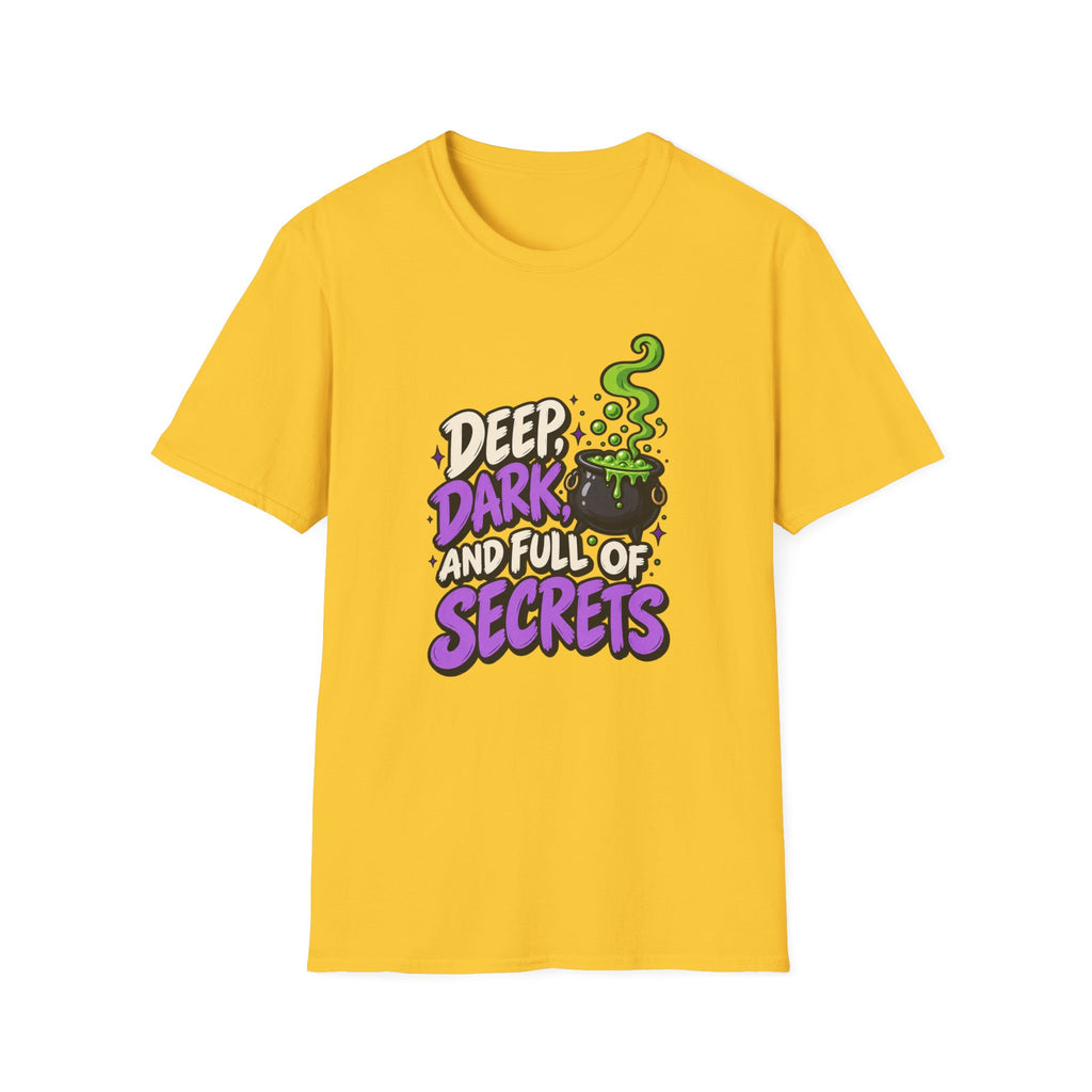 Funny Halloween Shirt DEEP DARK AND FULL OF SECRETS Novelty Tee Graphic T-Shirt