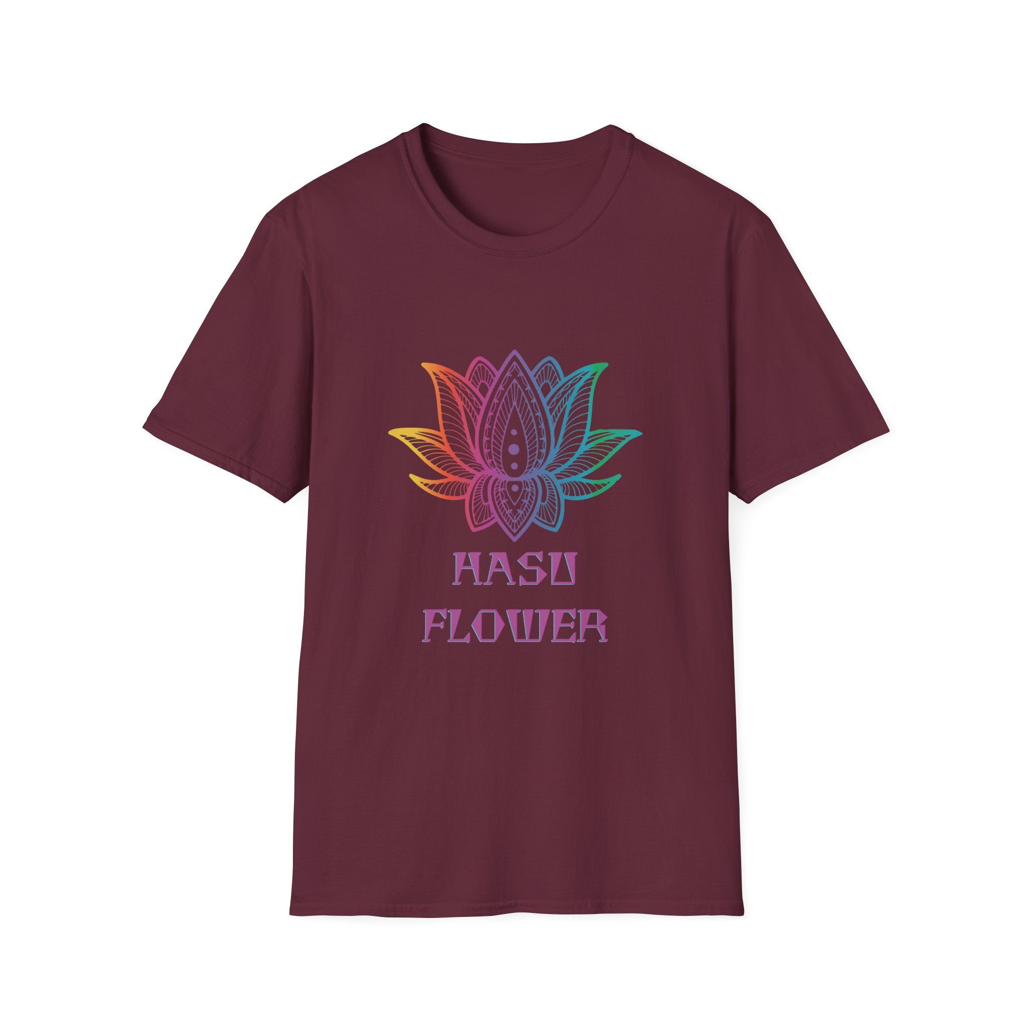Hasu Japanese Art Shirt Unisex Softstyle Lotus Flower T-shirt Japan Flower Gift
