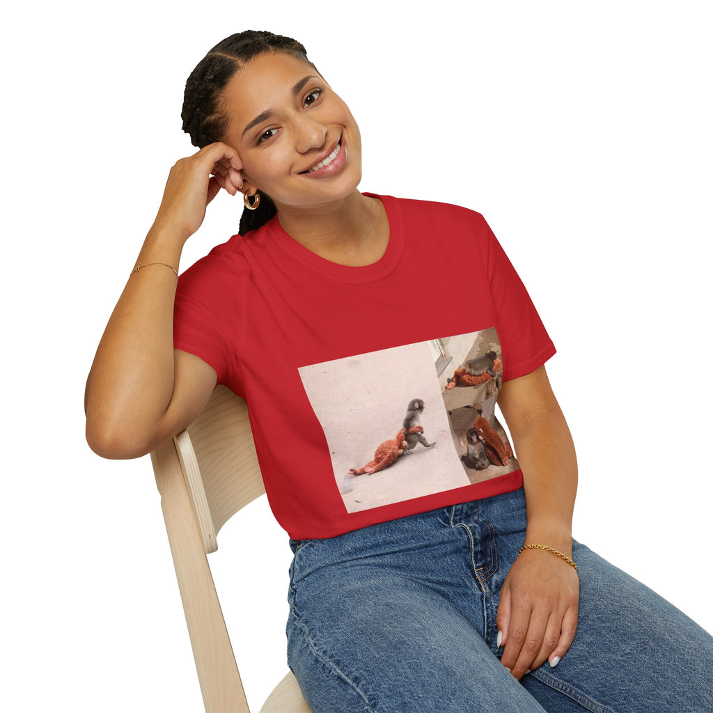 Funny Punch Monkey Viral Animal Tshirt Cute Trendy Unisex Softstyle T-Shirt Gift