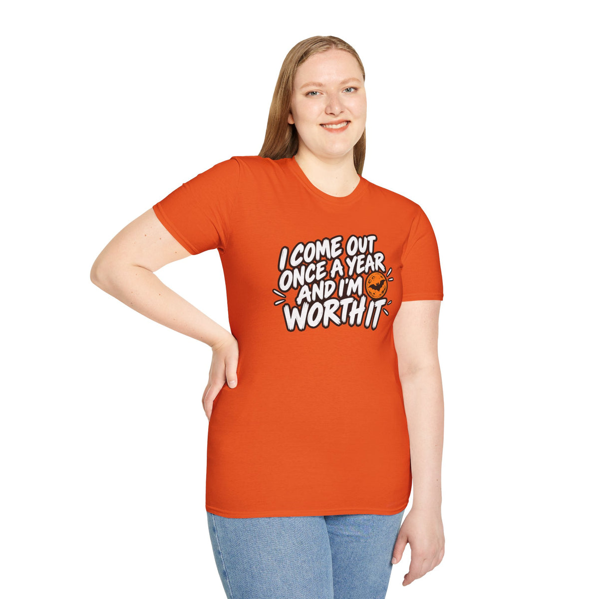 Funny Halloween Shirt I Come Out Once a Year and I'm Worth It Tee Graphic T-Shirt