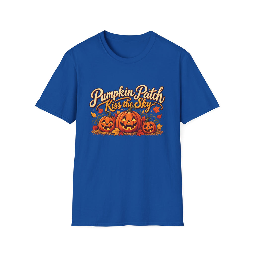 Pumpkin Patch Kiss the Sky Shirt | Cute Fall Jack-O'-Lantern Graphic Tee | Womens Halloween T-Shirt