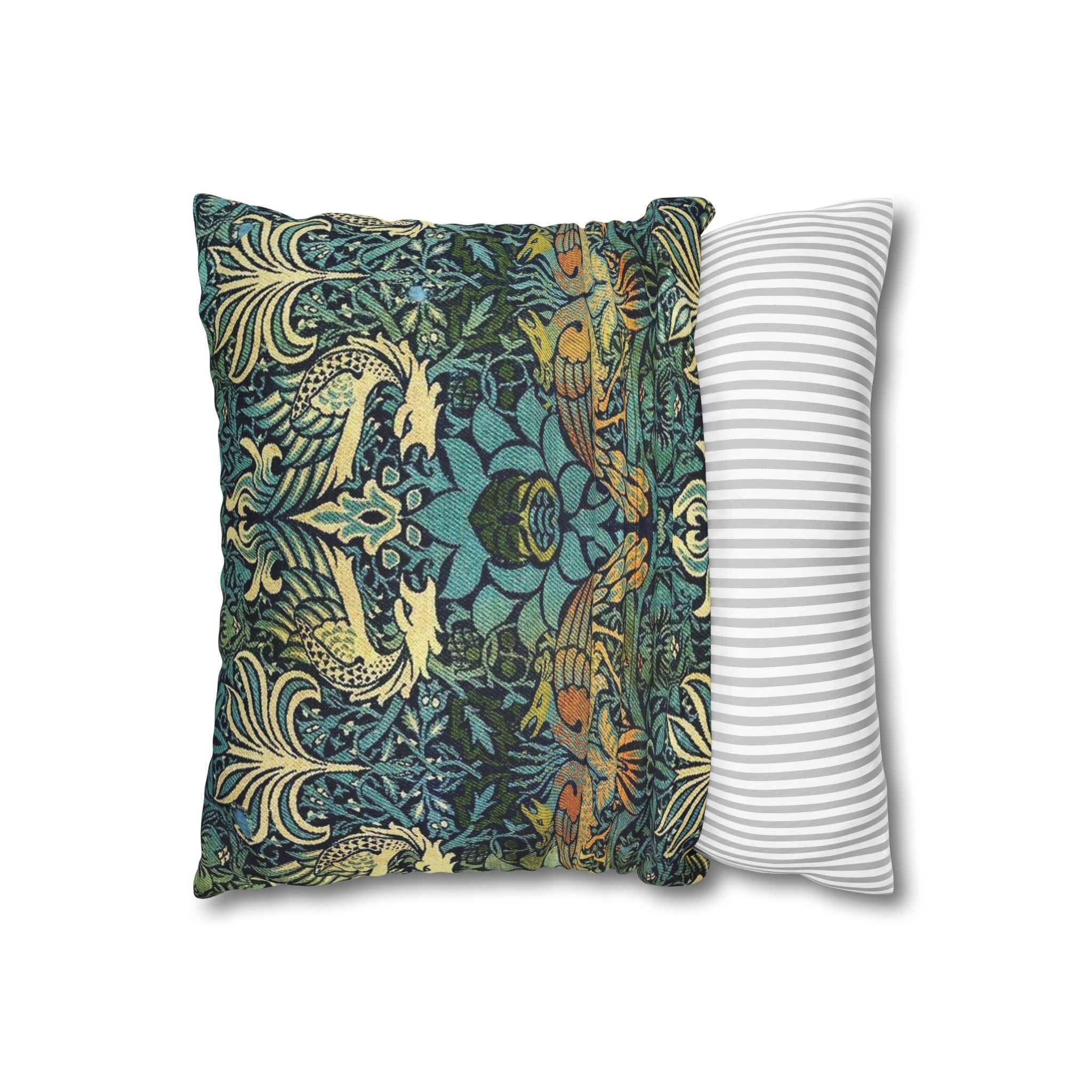William Morris Spun Square Pillow Case Polyester Aesthetic Decor Art Nouveau