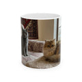 Funny British Shorthair Cat Mug Cute Detective Cat Coffee Cup Lover Gift Ceramic Mug 11oz 15oz Cats