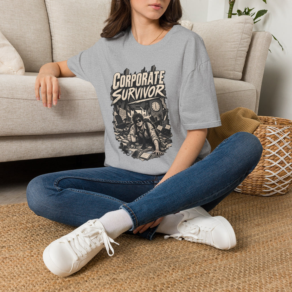 Funny Dark Humor Tshirt — Funny Office Tshirt Dark Humor Graphic Tee Unique Coworker Gift CORPORATE SURVIVOR Shirt