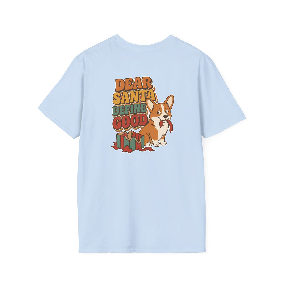 Retro Christmas Dog T-Shirt Dear Santa Define Good Vintage Dog Lover Shirt Unisex Softstyle Tee Christmas Gift