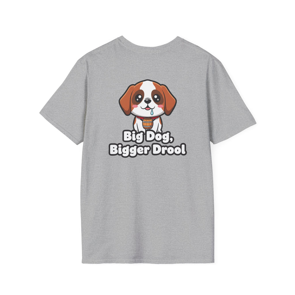 Cute Saint Bernard Shirt Big Dog, Bigger Drool Funny Dog Lover Unisex Softstyle Tee Gift