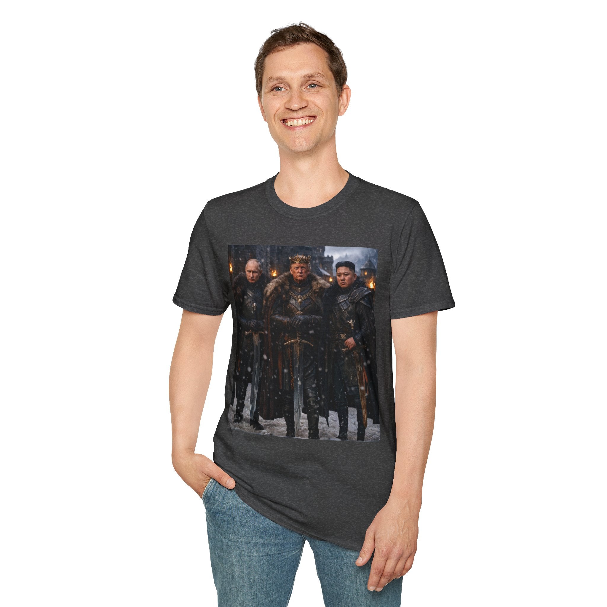 Funny Trump Putin Kim Jong Unique T-Shirt Artwork Throne Unisex Softstyle Tshirt