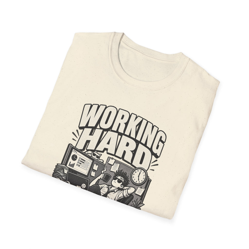 Funny Dark Humor Tshirt — Funny Office Tshirt Dark Humor Graphic Tee Unique Coworker Gift WORKING HARD Shirt