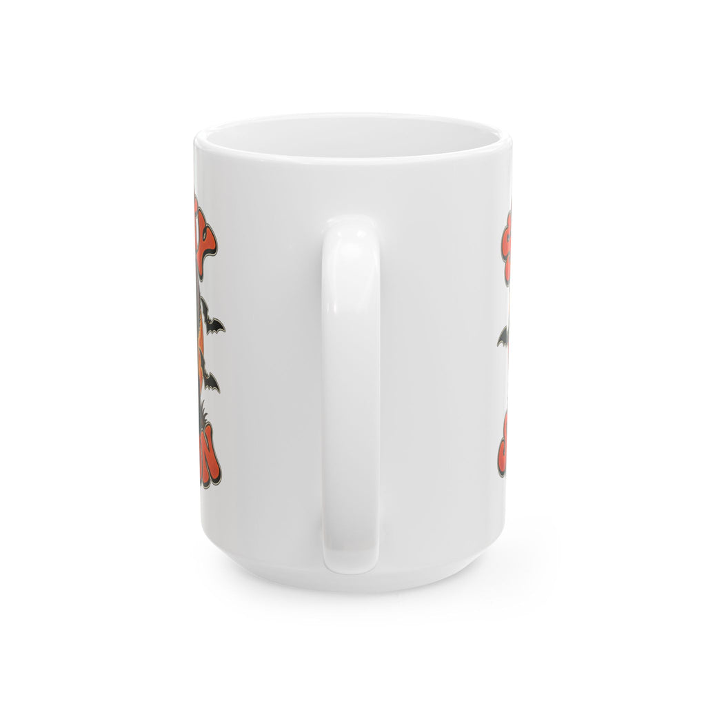 Retro Black Cat Halloween Mug | Vintage Spooky Season Coffee Mug | Halloween Cat Lover Gift
