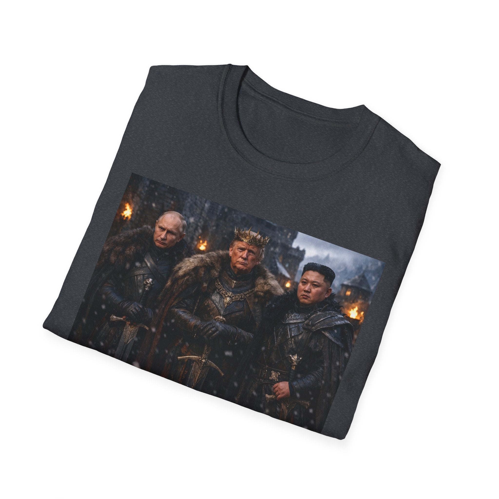 Funny Trump Putin Kim Jong Unique T-Shirt Artwork Throne Unisex Softstyle Tshirt